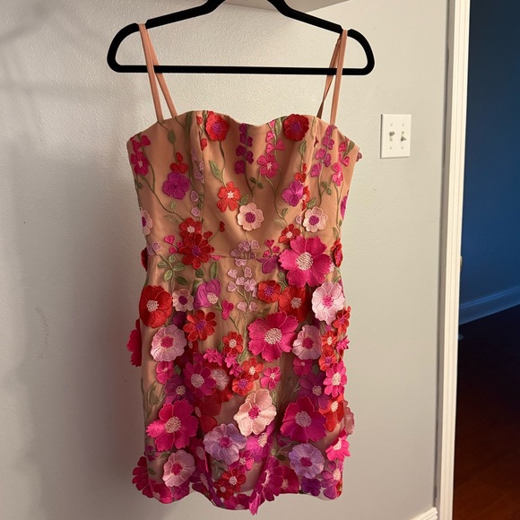 Helsi Hilda Fuschia Floral Dress Size M - Picture 3 of 7